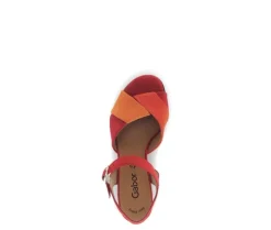 Sandal met riempjes rood