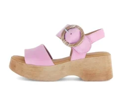Sandal met riempjes rose
