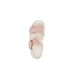 Sandal met riempjes rose