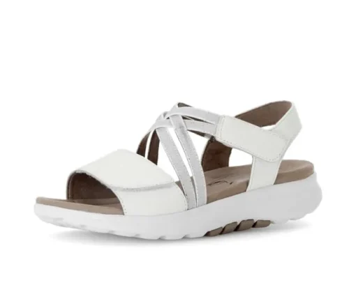Sandal met riempjes wit
