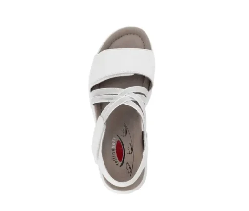Sandal met riempjes wit