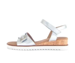Sandal met riempjes zilver