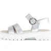 Sandal met riempjes zilver