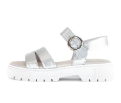 Sandal met riempjes zilver