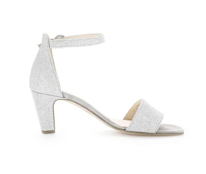 Sandal met riempjes zilver