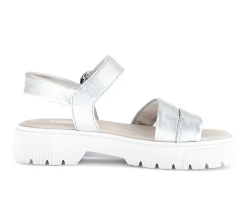 Sandal met riempjes zilver