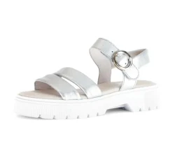 Sandal met riempjes zilver