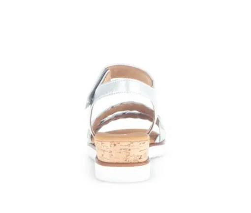 Sandal met riempjes zilver