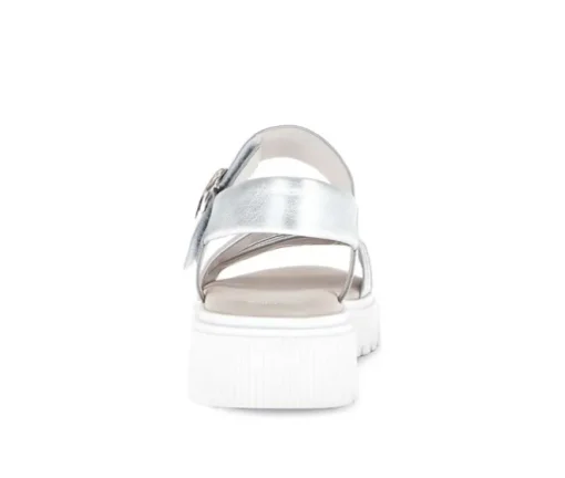 Sandal met riempjes zilver