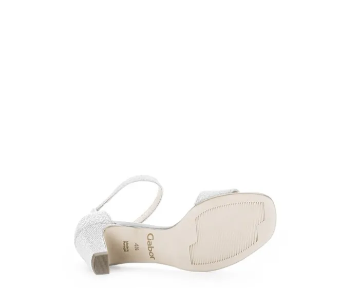 Sandal met riempjes zilver