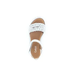 Sandal met riempjes zilver