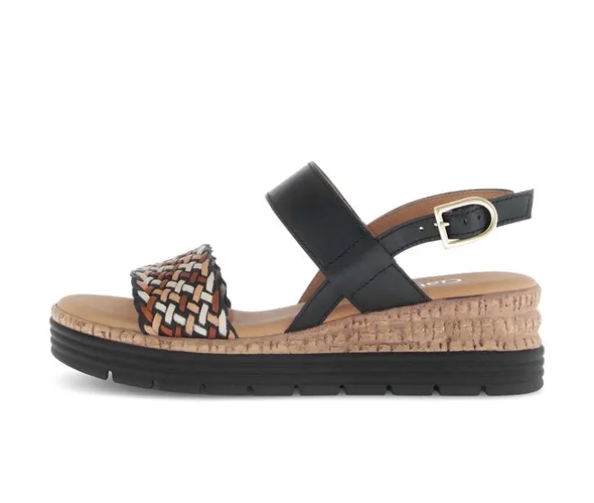 Sandal met riempjes zwart