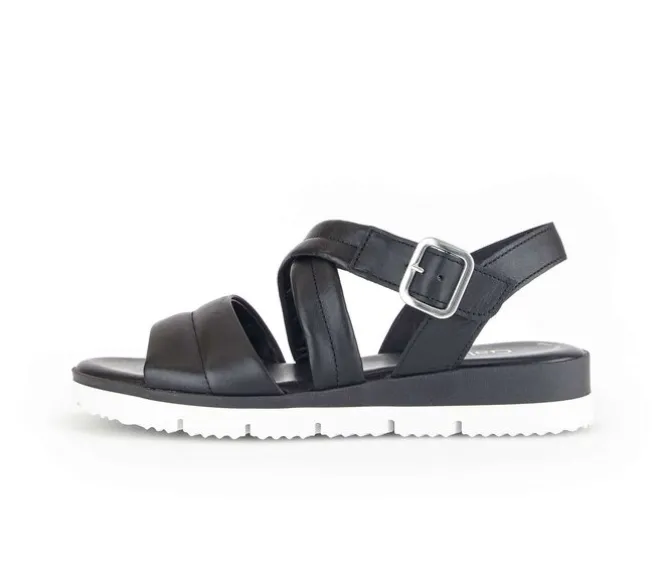 Sandal met riempjes zwart