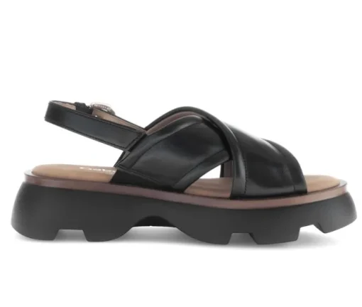 Sandal met riempjes zwart