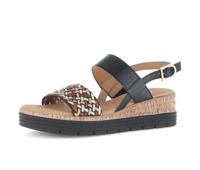 Sandal met riempjes zwart