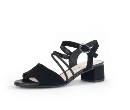 Sandal met riempjes zwart