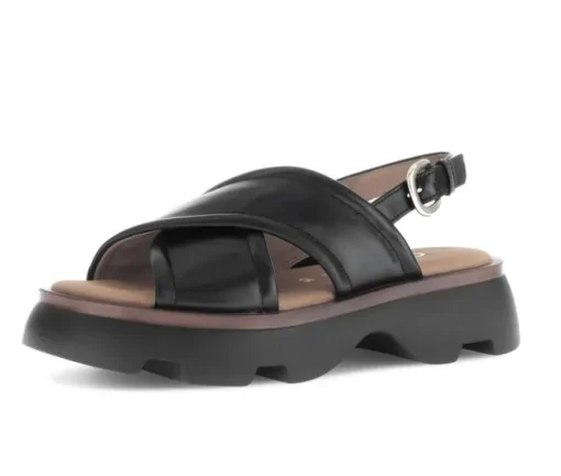 Sandal met riempjes zwart