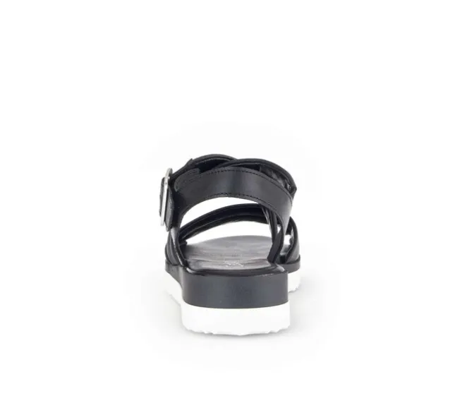 Sandal met riempjes zwart