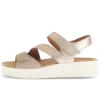 Sandale met plateauzool beige