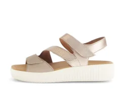 Sandale met plateauzool beige