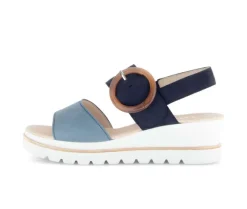 Sandale met plateauzool blauw