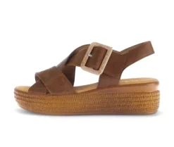 Sandale met plateauzool bruin