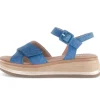 Sandale met plateauzool blauw