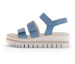 Sandale met plateauzool blauw
