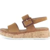 Sandale met plateauzool bruin