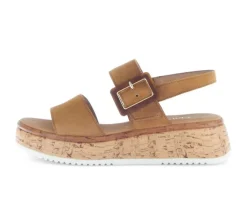 Sandale met plateauzool bruin