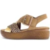 Sandale met plateauzool bruin