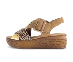 Sandale met plateauzool bruin