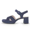 Sandale met plateauzool blauw