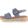 Sandale met plateauzool blauw