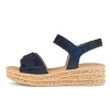 Sandale met plateauzool blauw