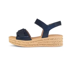 Sandale met plateauzool blauw