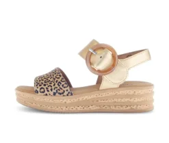 Sandale met plateauzool beige