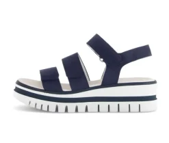 Sandale met plateauzool blauw