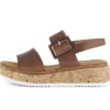 Sandale met plateauzool bruin