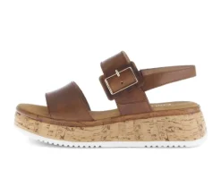 Sandale met plateauzool bruin