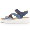 Sandale met plateauzool blauw
