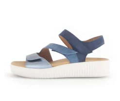 Sandale met plateauzool blauw