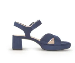 Sandale met plateauzool blauw