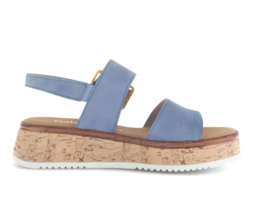 Sandale met plateauzool blauw