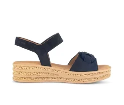 Sandale met plateauzool blauw