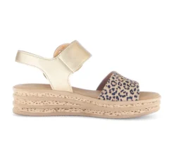 Sandale met plateauzool beige