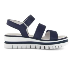 Sandale met plateauzool blauw