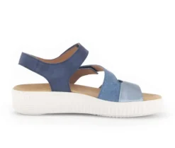 Sandale met plateauzool blauw