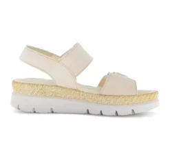 Sandale met plateauzool beige