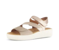 Sandale met plateauzool beige